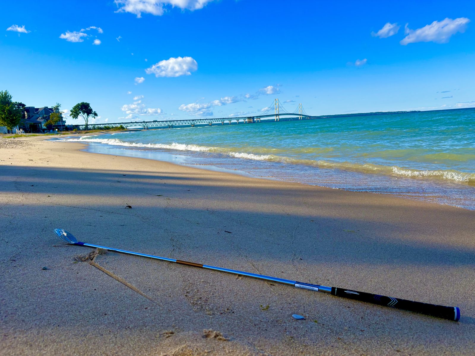 The Rock Spoon on the beach at the Straits of Mackinac