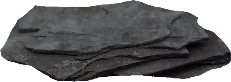 black shale, photographed